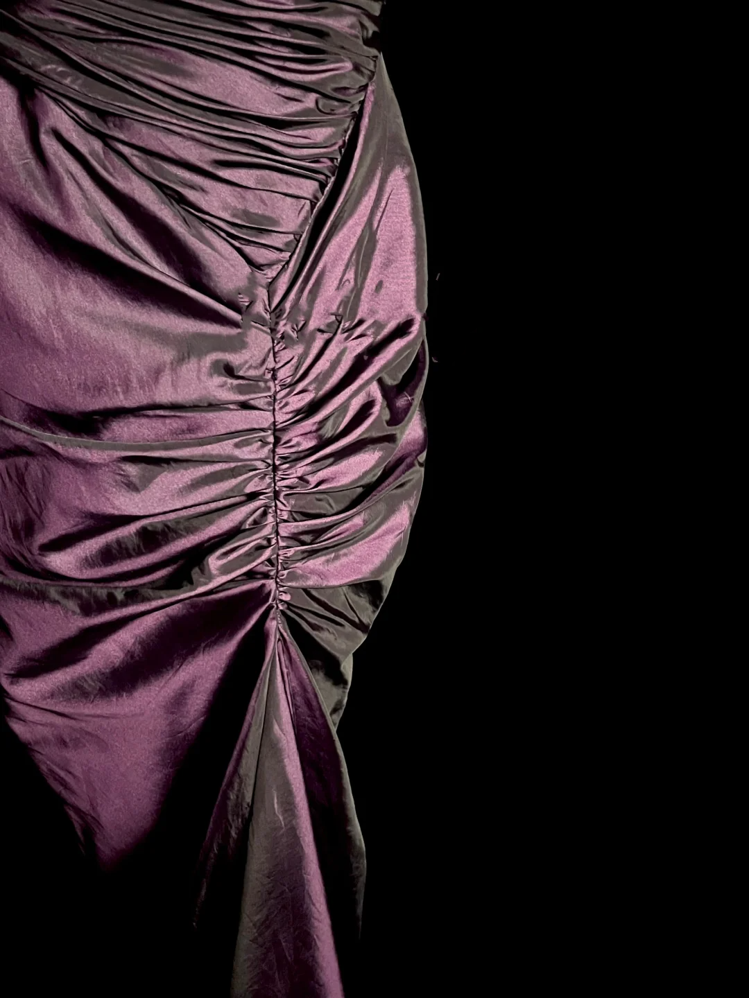 Vintage Mermaid Grape Taffeta Long Prom Dress Party Dress Graduation Dresses DP2050