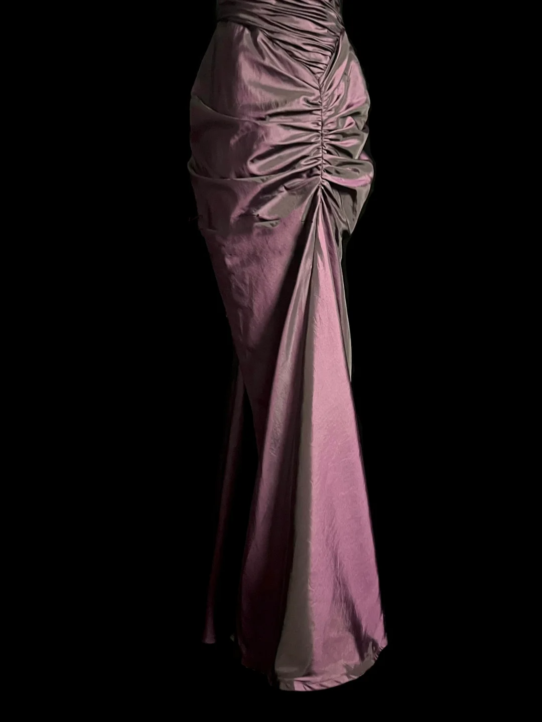 Vintage Mermaid Grape Taffeta Long Prom Dress Party Dress Graduation Dresses DP2050