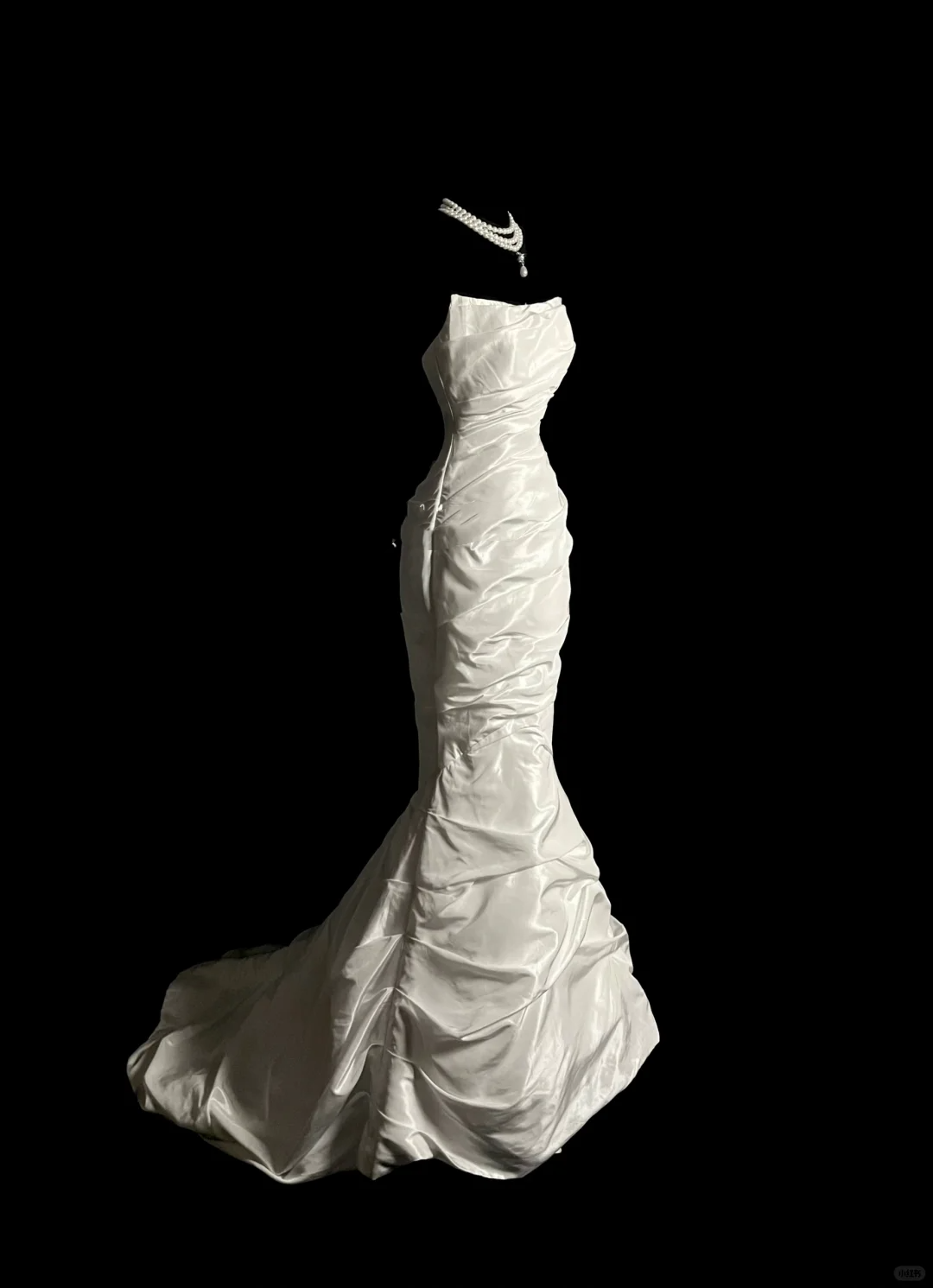 Vintage Wedding Dress Mermaid Strapless Ivory Taffeta Long Wedding Dresses Retro 1970s Bridal Gowns DP2056