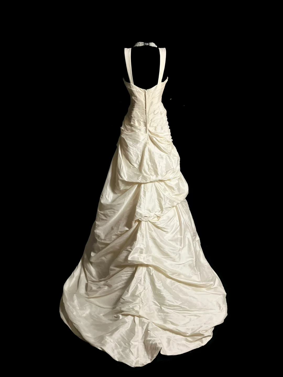 Vintage Wedding Dress Ball Gown Sweetheart Ivory Taffeta Long Wedding Dresses Retro 1970s Bridal Gowns DP2057