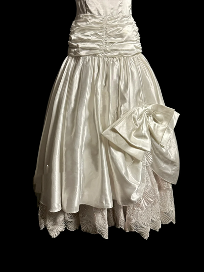 Vintage Wedding Dress Ball Gown Off The Shoulder Ivory Wedding Dresses Retro 1970s Bridal Gowns DP2062