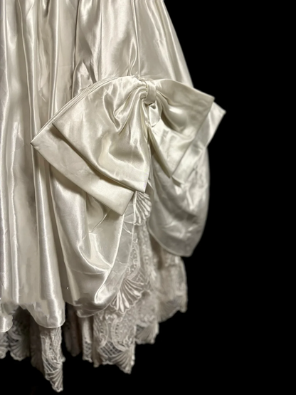 Vintage Wedding Dress Ball Gown Off The Shoulder Ivory Wedding Dresses Retro 1970s Bridal Gowns DP2062