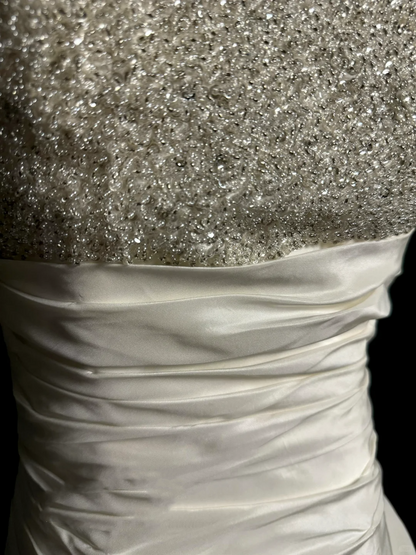 Vintage Wedding Dress Ball Gown Sweetheart Ivory Taffeta Long Wedding Dresses Retro 1970s Bridal Gowns DP2067