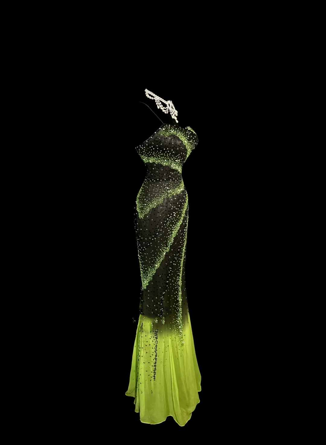 Retro Mermaid Spaghetti Straps Beaded 20th Birthday Dress Prom Dress Birthday Outfits For Women DP2070