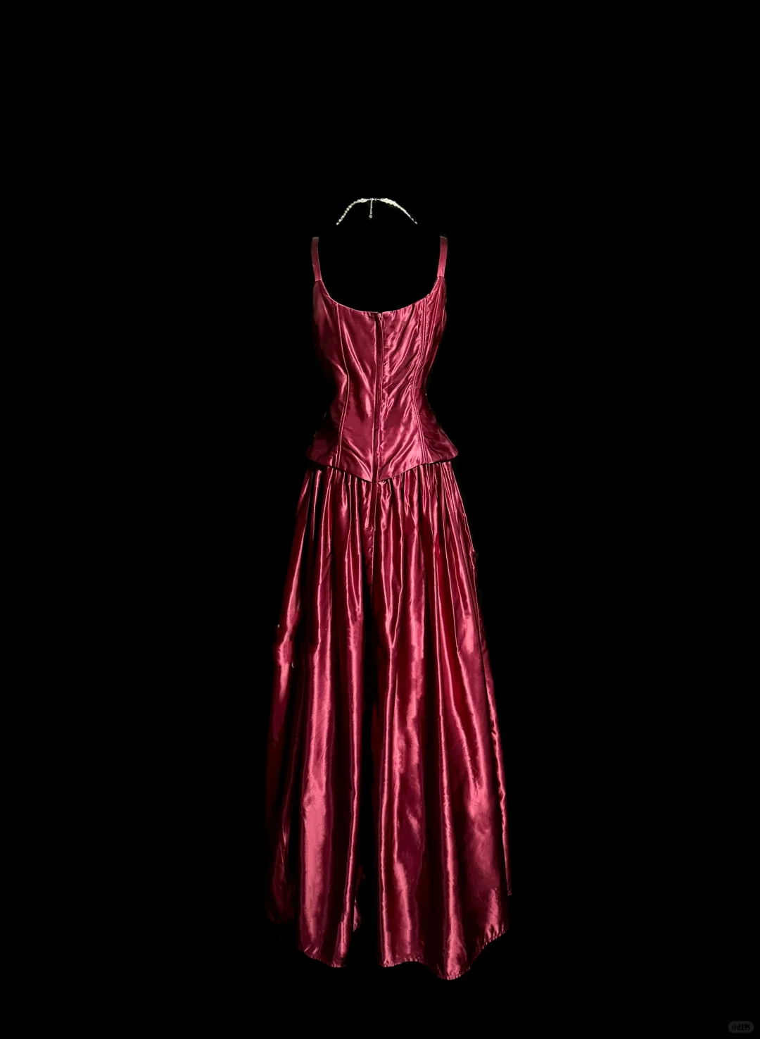 Vintage A line Straps Burgundy Satin Long Prom Dress Party Dress Graduation Dresses DP2078