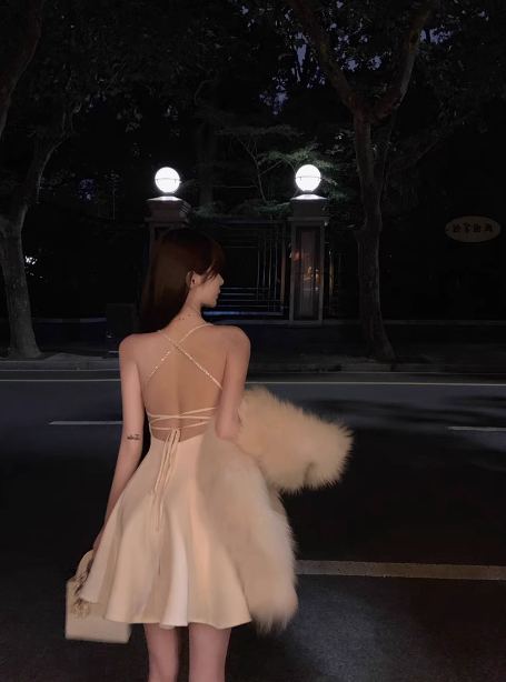 Sexy A line Spaghetti Straps White Satin Short Homecoming Dress Summer Hoco Dresses Cocktail Dress Birthday Outfits DP2287