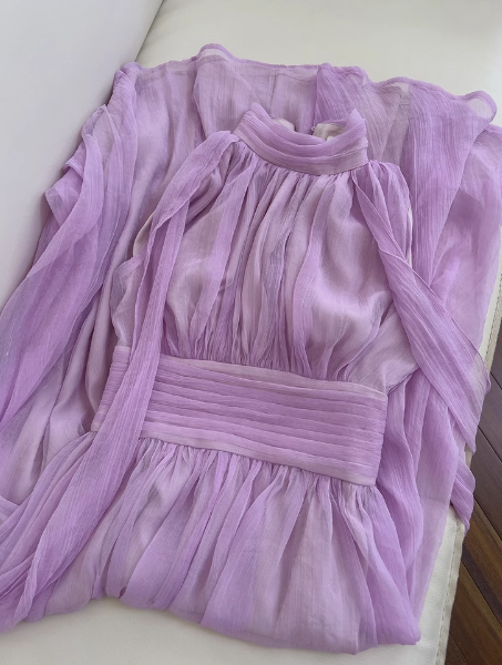 Elegant A line High Neck Chiffon Prom Dresses Formal Summer Wedding Guest Dresses Wedding Guest Outfit DP2303