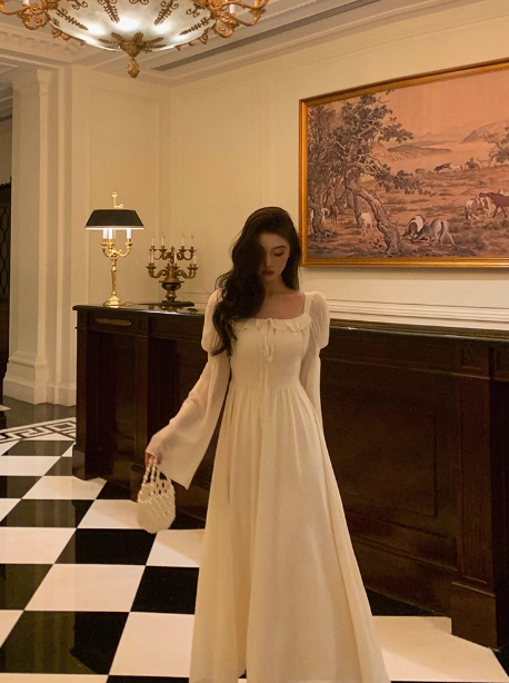 Sexy A Line White Square Chiffon 21st Birthday Dress Party Gown Birthday Outfits Birthday Dress Ideas For Women DP2307