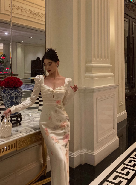 Sexy Sheath Pink Floral 21st Birthday Dress Party Gown Birthday Outfits Birthday Dress Ideas For Women DP2308