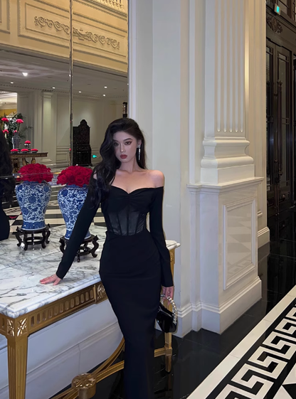 Sexy Mermaid Black 21st Birthday Dress Party Gown Birthday Outfits Birthday Dress Ideas For Women DP2309