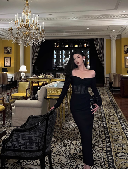 Sexy Mermaid Black 21st Birthday Dress Party Gown Birthday Outfits Birthday Dress Ideas For Women DP2309