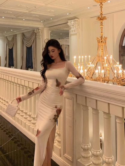 Sexy Mermaid Floral 21st Birthday Dress Party Gown Birthday Outfits Birthday Dress Ideas For Women DP2311