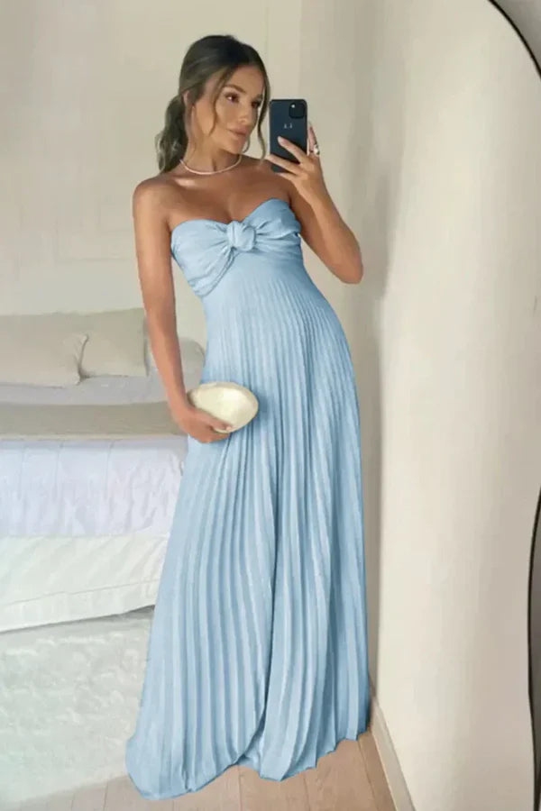 Elegant A Line Sweetheart Pink Long Prom Dress with Ruffles Evening Dresses DP255