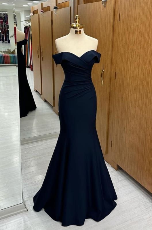 Off-the-shoulder Sweetheart Sleeveless Long Mermaid Prom Dress Evening Dresses DP297
