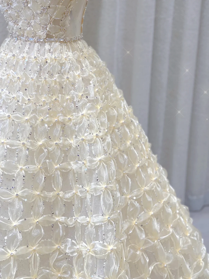 Timeless Ball Gown Strapless Long Wedding Dresses Brides Dress DP340