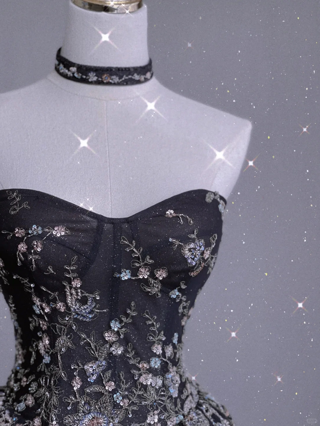 Pretty Ball Gown Strapless Black Tulle Long Prom Dresses Evening Dresses DP365