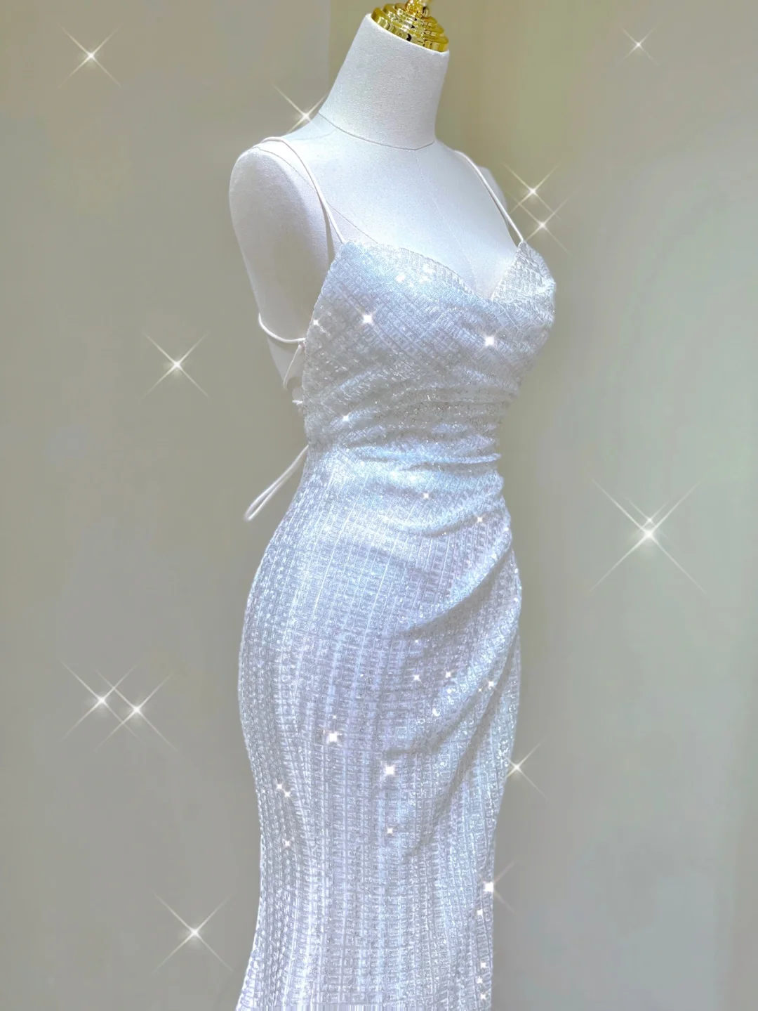 Simple Mermaid Spaghetti Straps Long White Wedding Dresses Backless Summer Brides Dress DP381