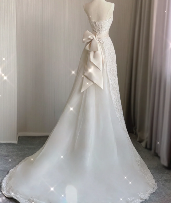 Unique A line High Neckline Lace Long White Wedding Dresses Summer Brides Dress DP409