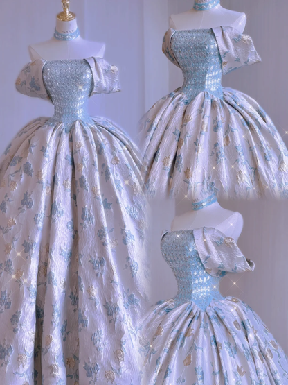 Modest Ball Gown Off The Shoulder Long Prom Dresses High School Outfits Graduation Dress Evening Dresses DP438