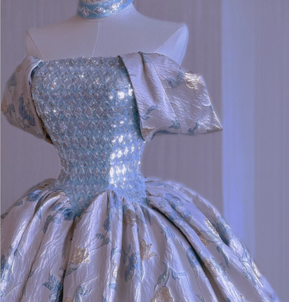 Modest Ball Gown Off The Shoulder Long Prom Dresses High School Outfits Graduation Dress Evening Dresses DP438