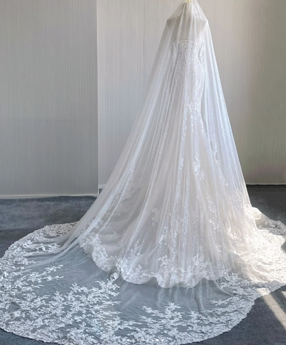 Classy Elegant Mermaid Sweetheart White Lace Wedding Dresses Brides Dress DP441