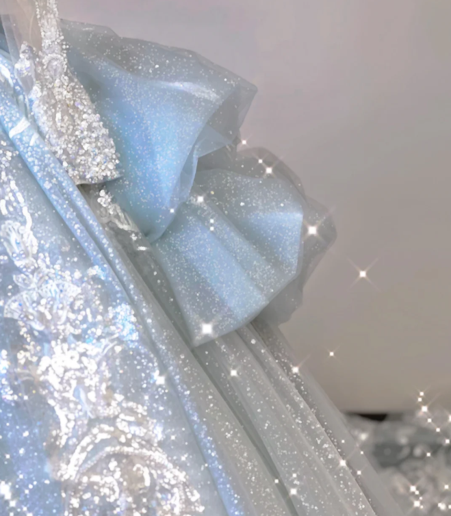 Timeless Ball Gown V Neckline Sequin Blue Long Sleeves Wedding Dresses Brides Dress DP465