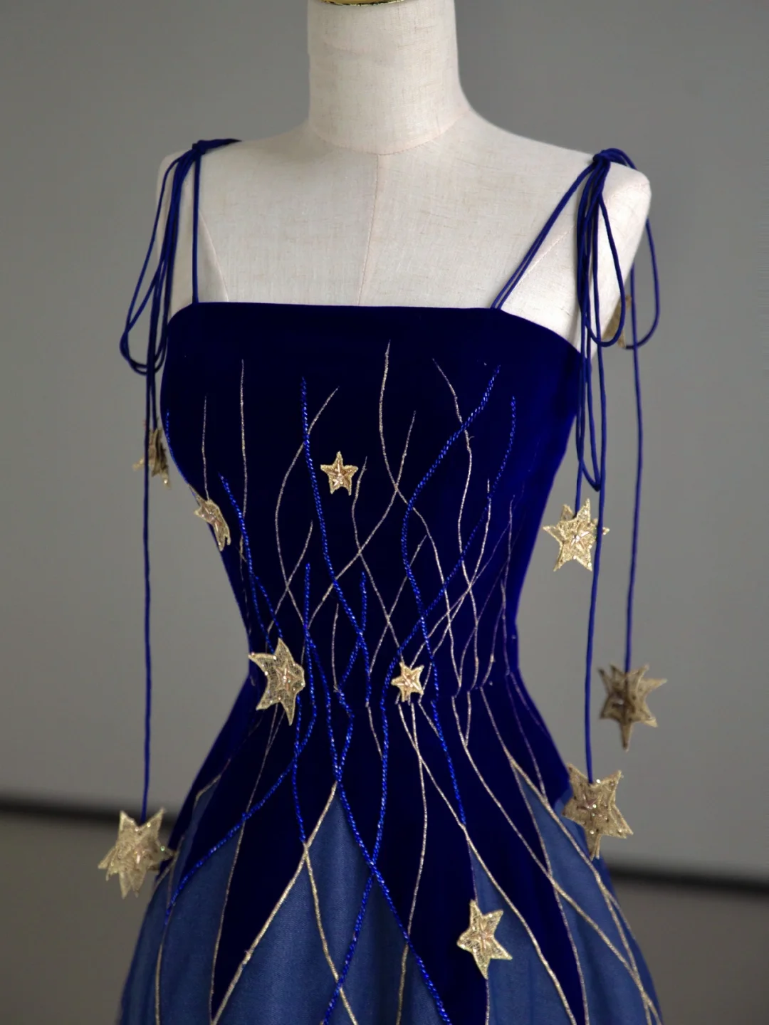 Classy Ball Gown Straps Blue Tulle Prom Dresses Birthday Dresses Dance Party Dress Graduation Prom Dresses DP506