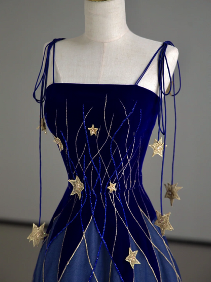 Classy Ball Gown Straps Blue Tulle Prom Dresses Birthday Dresses Dance Party Dress Graduation Prom Dresses DP506