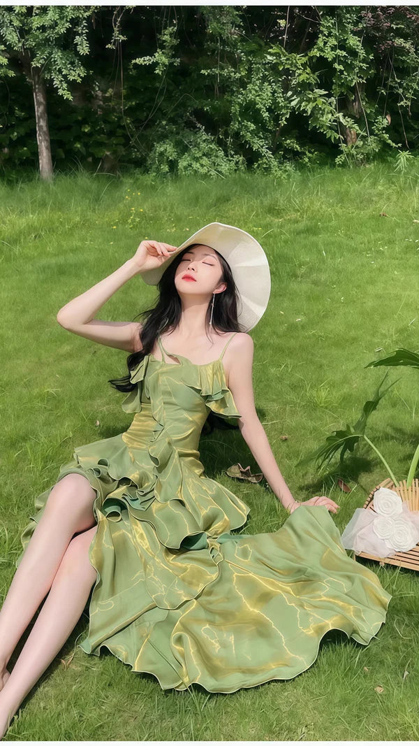 Classy Ruffle Prom Dresses Causal Birthday Dresses Dance Party Dress Graduation Formal Prom Dresses DP510