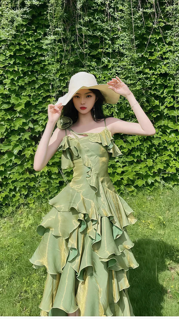 Classy Ruffle Prom Dresses Causal Birthday Dresses Dance Party Dress Graduation Formal Prom Dresses DP510