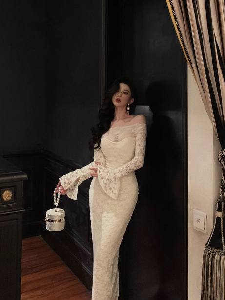 Classy Sheath White Lace Off The Shoulder 18th Birthday Dress Party Gown 18th Birthday Outfits Birthday Dress Ideas For Women DP572