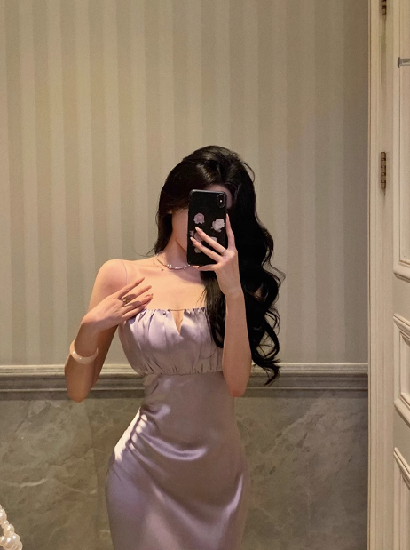 Elegant Mermaid Spaghetti Straps Lilac 18th Birthday Dress Party Gown Birthday Outfits Birthday Dress Ideas For Women DP578