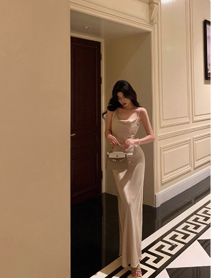 Classy Mermaid Spaghetti Straps Champagne 18th Birthday Dress Party Gown 18th Birthday Outfits Birthday Dress Ideas For Women DP580