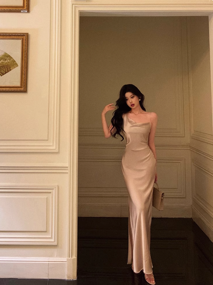 Classy Mermaid Spaghetti Straps Champagne 18th Birthday Dress Party Gown 18th Birthday Outfits Birthday Dress Ideas For Women DP580