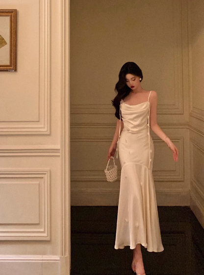 Classy Mermaid Straps Ivory 18th Birthday Dress Party Gown 21st Birthday Outfits Birthday Dress Ideas For Women DP594