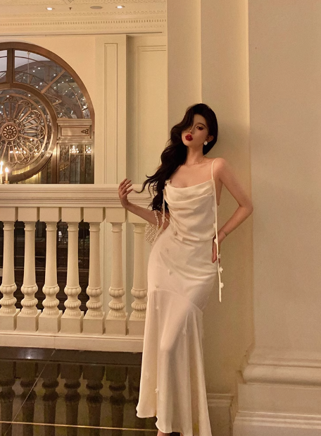 Classy Mermaid Straps Ivory 18th Birthday Dress Party Gown 21st Birthday Outfits Birthday Dress Ideas For Women DP594