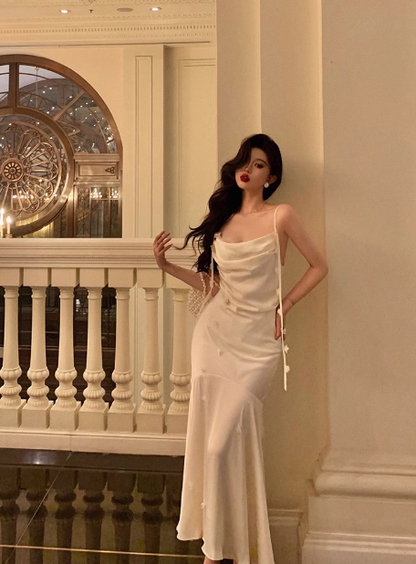 Classy Mermaid Straps Ivory 18th Birthday Dress Party Gown 21st Birthday Outfits Birthday Dress Ideas For Women DP594