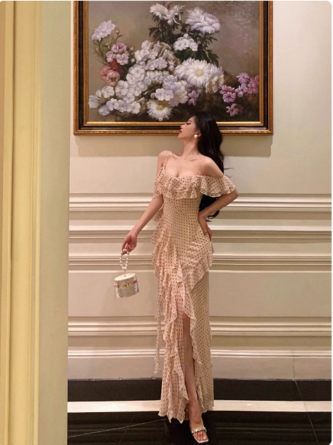 Elegant Mermaid Spaghetti Straps 18th Birthday Dress Party Gown Birthday Outfits Birthday Dress Ideas For Women DP597