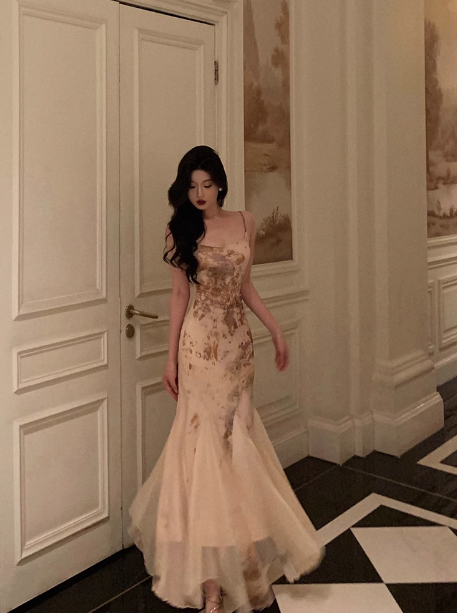 Classy Mermaid Spaghetti Straps Long 18th Birthday Dress Party Gown 21st Birthday Outfits Birthday Dress Ideas For Women DP599