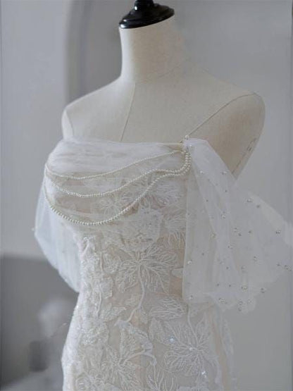 Dreamy Off the shoulder Mermaid wedding dress Custom Wedding Gown Stunning Modern Bridal Dress DP603