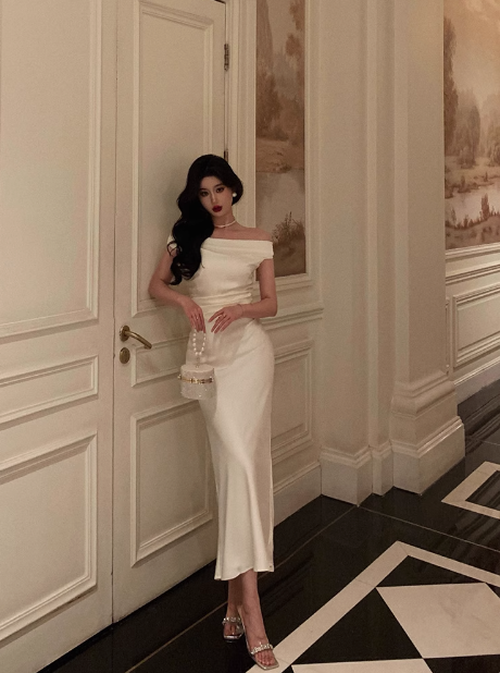 Classy Mermaid Off the Shoulder White 18th Birthday Dress Party Gown 21st Birthday Outfits Birthday Dress Ideas For Women DP610