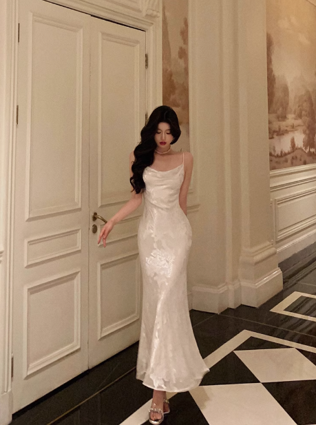 Classy Mermaid Spaghetti Straps Ivory 18th Birthday Dress Party Gown 21st Birthday Outfits Birthday Dress Ideas For Women DP611