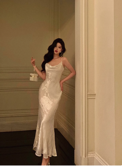 Classy Mermaid Spaghetti Straps Ivory 18th Birthday Dress Party Gown 21st Birthday Outfits Birthday Dress Ideas For Women DP611