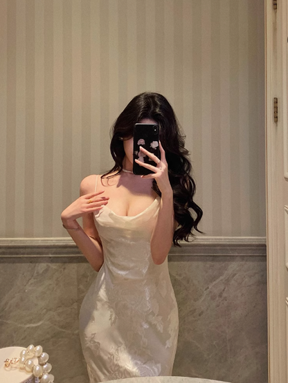 Classy Mermaid Spaghetti Straps Ivory 18th Birthday Dress Party Gown 21st Birthday Outfits Birthday Dress Ideas For Women DP611