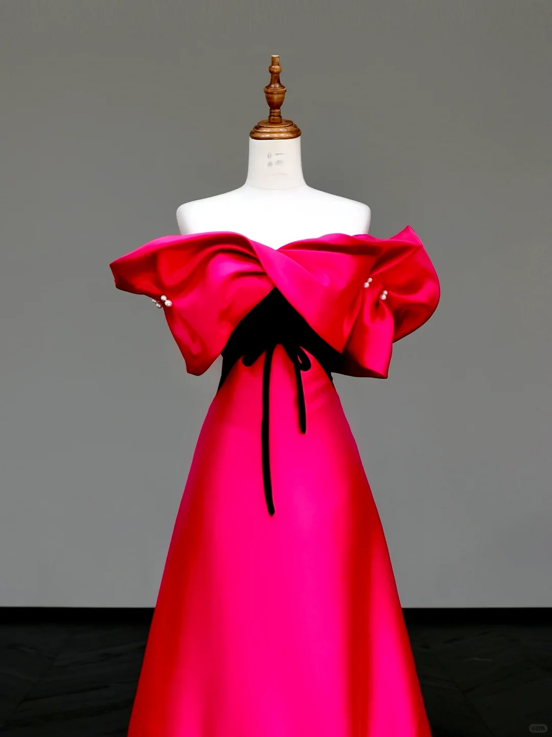 Gorgeous Ball Gown Off The Shoulder Hot Pink Satin Long Prom Dress Party Dress Graduation Dresses DP799