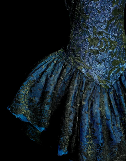 Classy Ball Gown Spaghetti Straps Navy Blue Lace Short Homecoming Dress Summer Hoco Dresses Cocktail Dress DP907