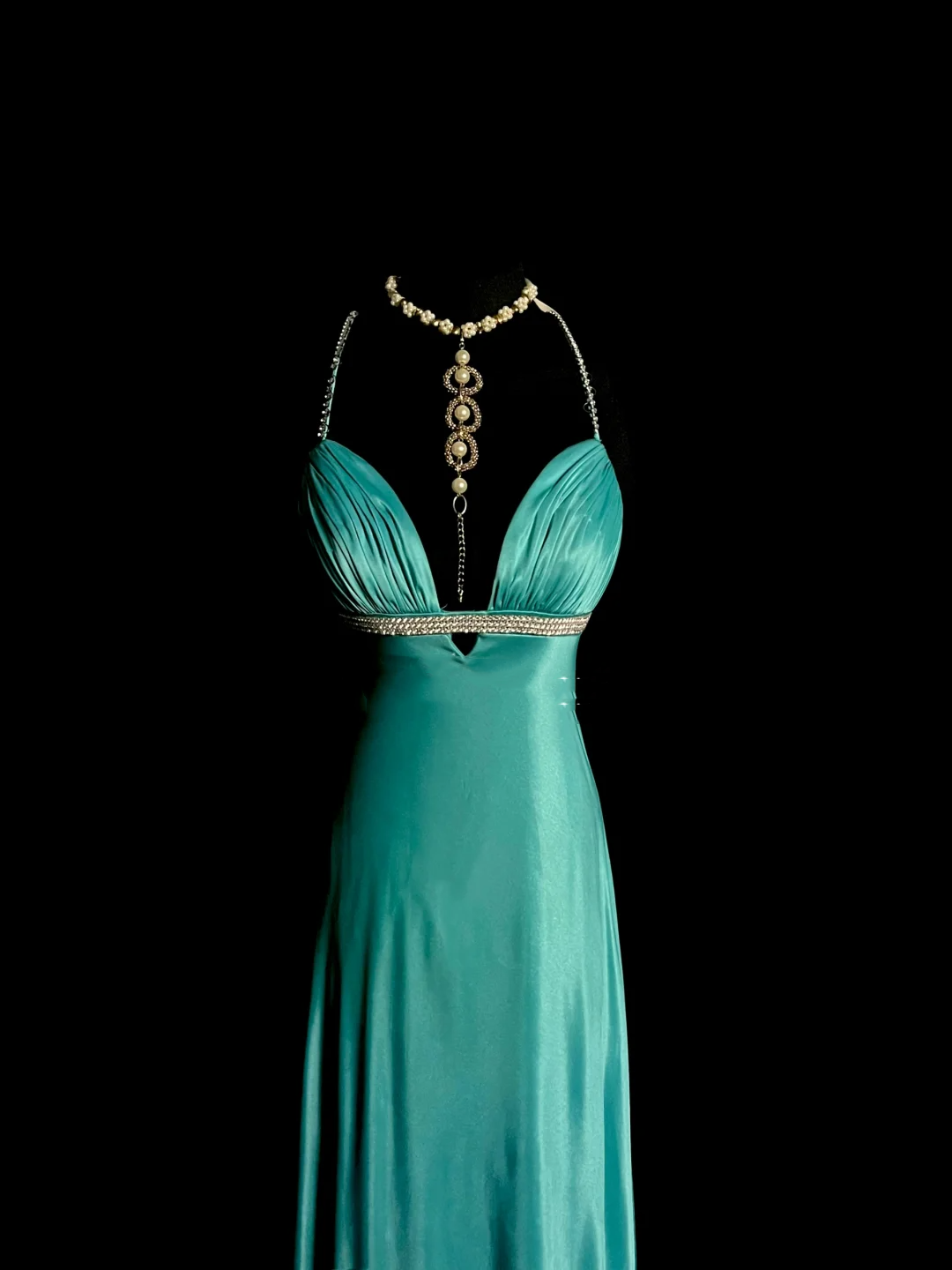 Elegant Glamour Mermaid Spaghetti Straps Blue Satin Long Prom Dresses Party Dress Evening Dress DP927