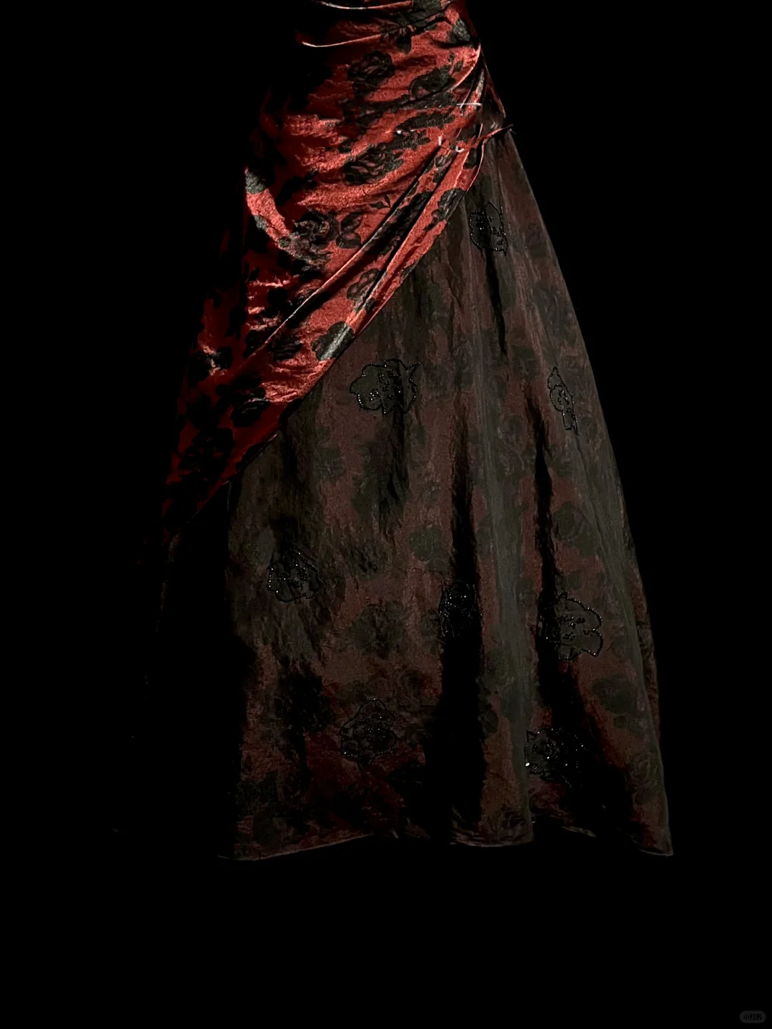 Retro Ball Gown Strapless Burgundy Floral Tulle Long Prom Dresses Evening Gowns Evening Dress DP944