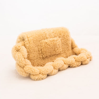 Jacquemus Le Bambidou shearling shoulder bag