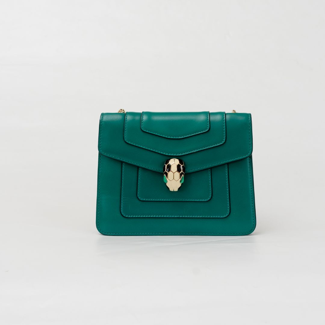 Bvlgari Mini Serpenti Flap Shoulder Bag